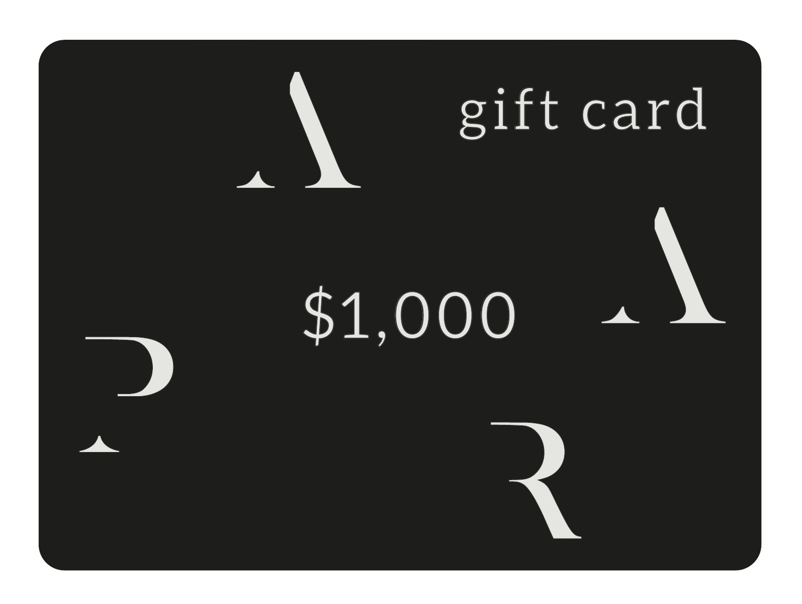 PAAR gift card