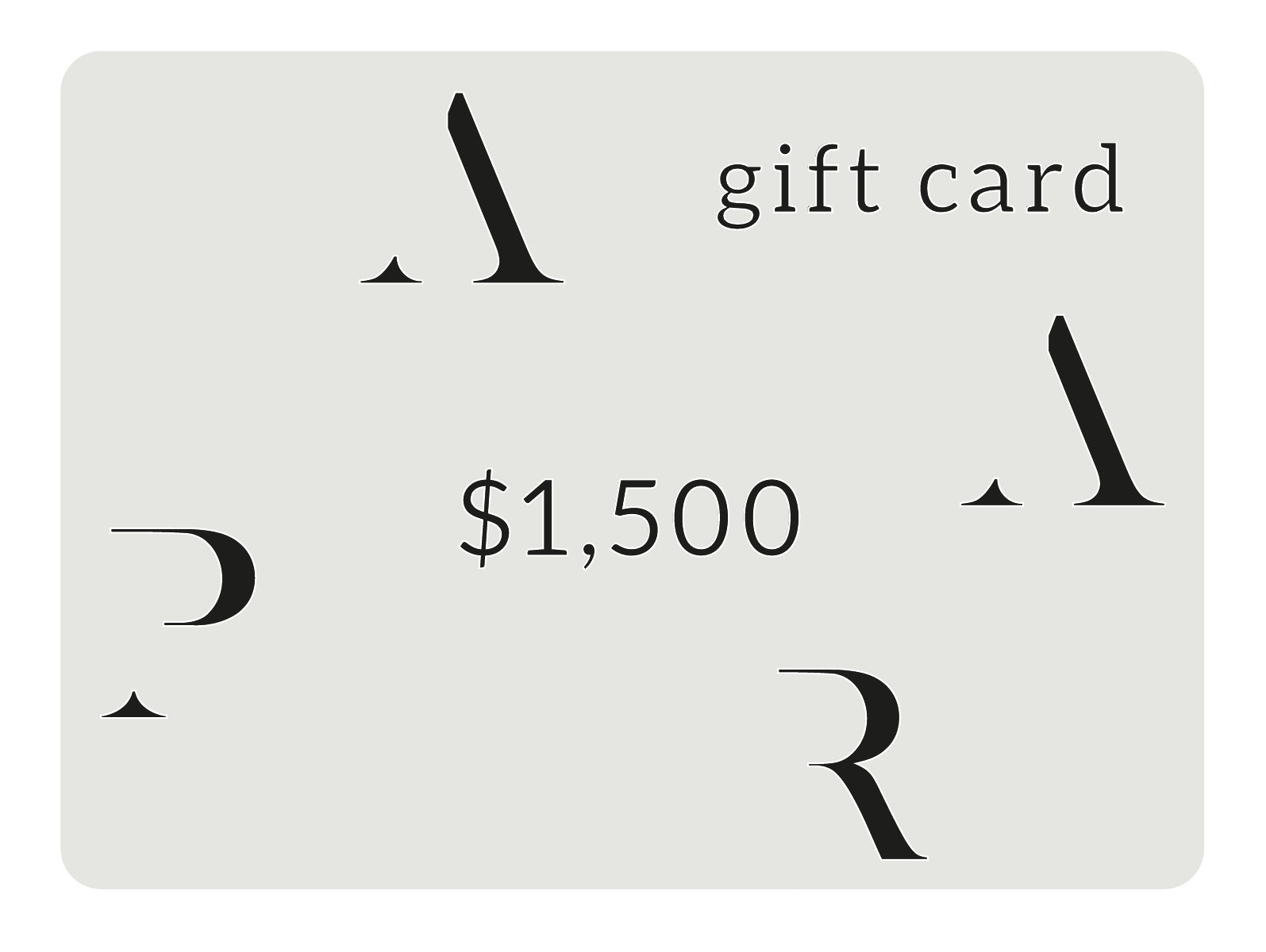 PAAR gift card