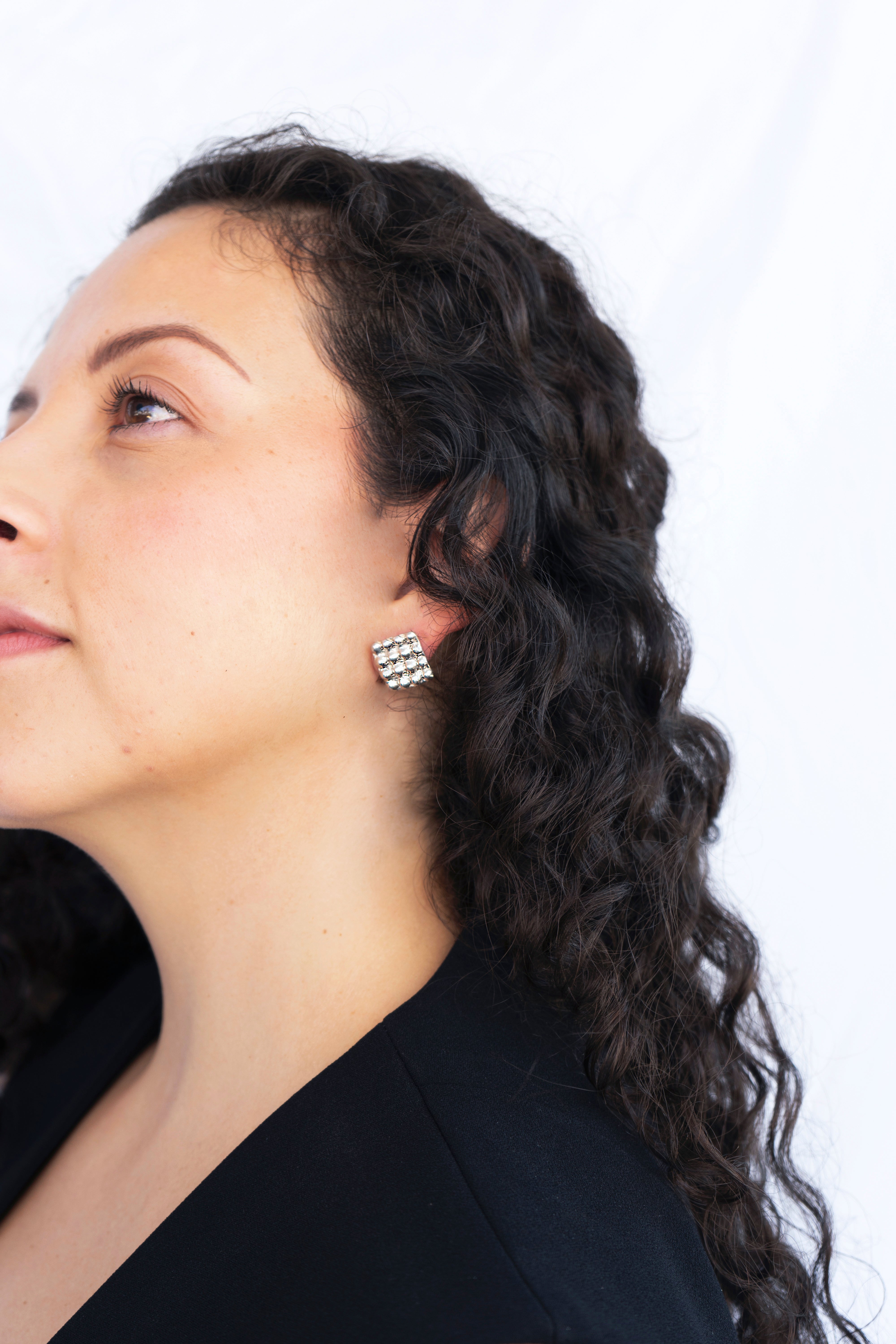 Wedge Earrings Silver