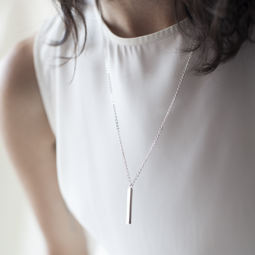 Collar Mini Barra en Plata