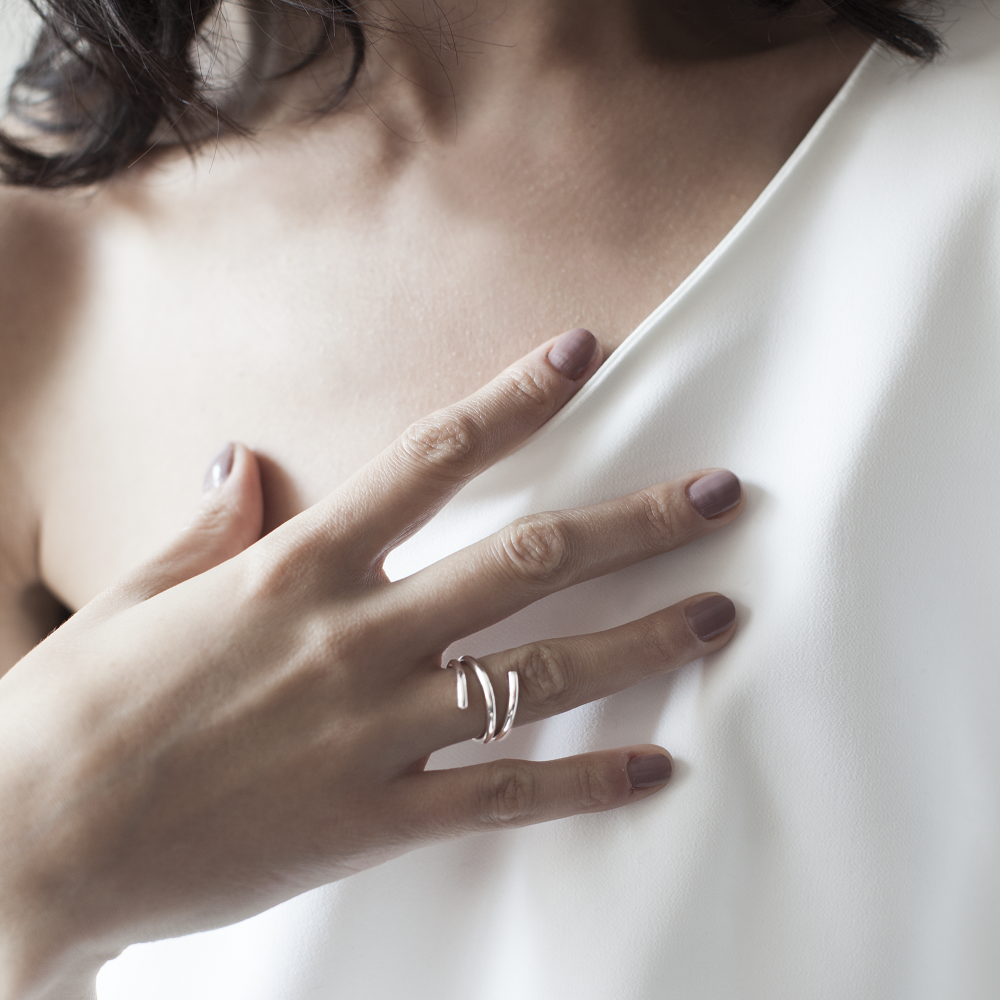 Anillo Espiral Plata