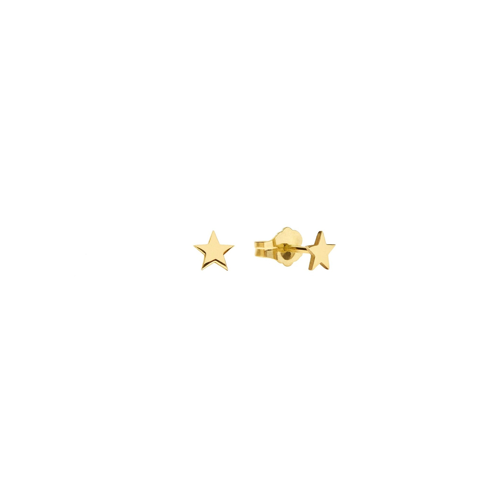 Aretes de Estrella de oro de 14k