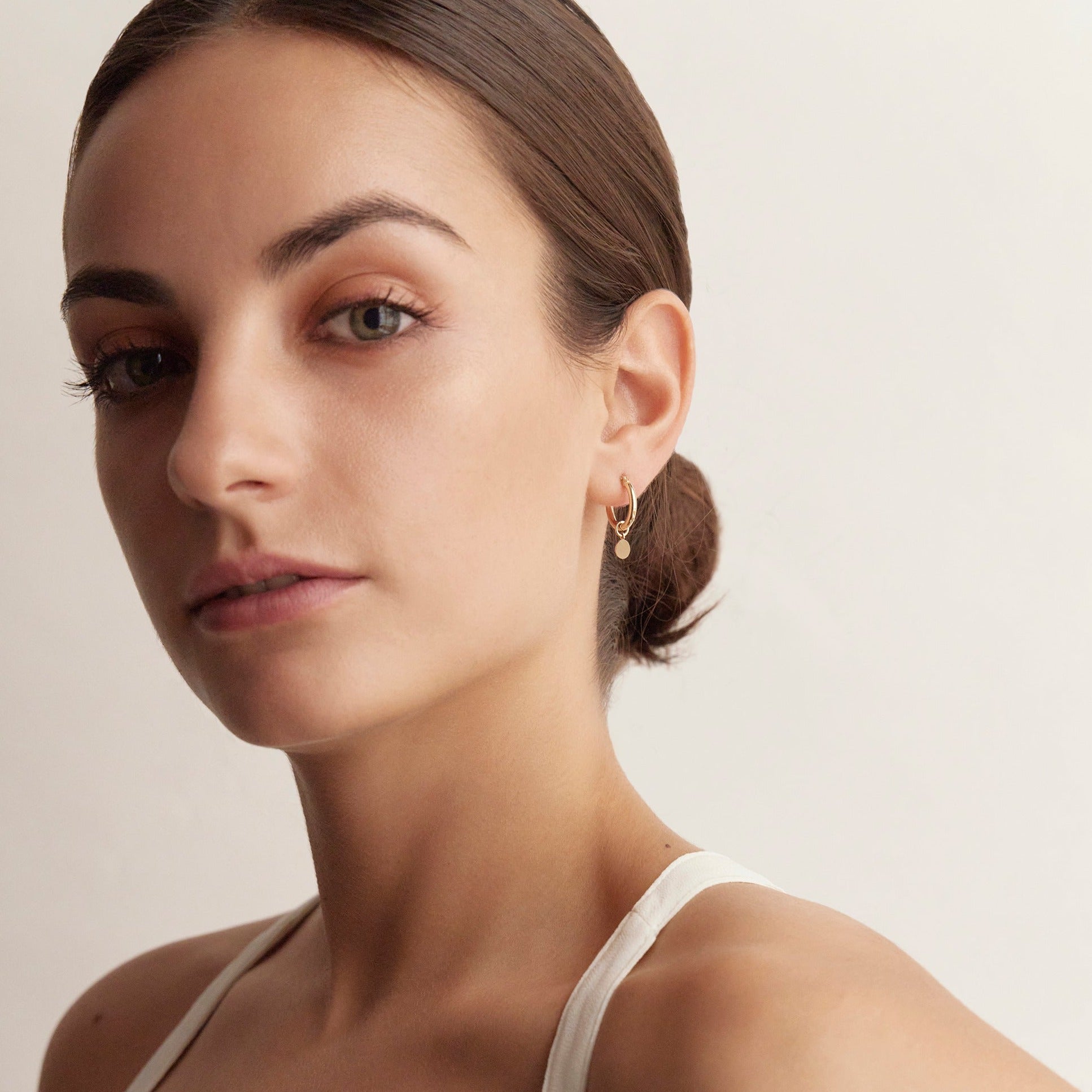 14k Gold Circle Charm