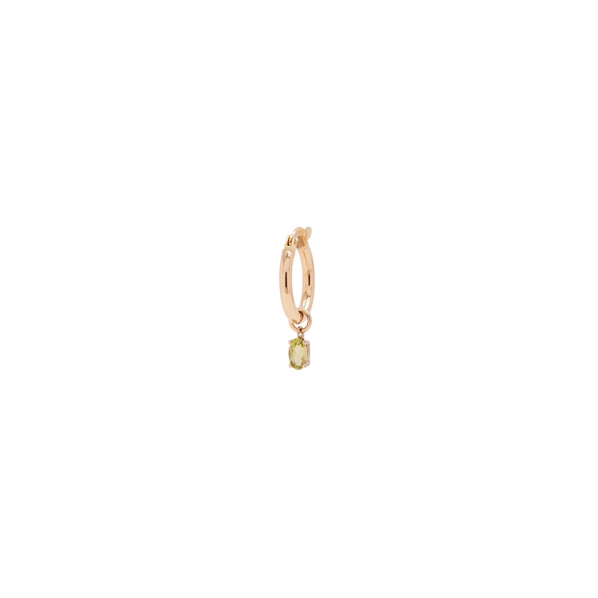 14k Gold Peridot Charm
