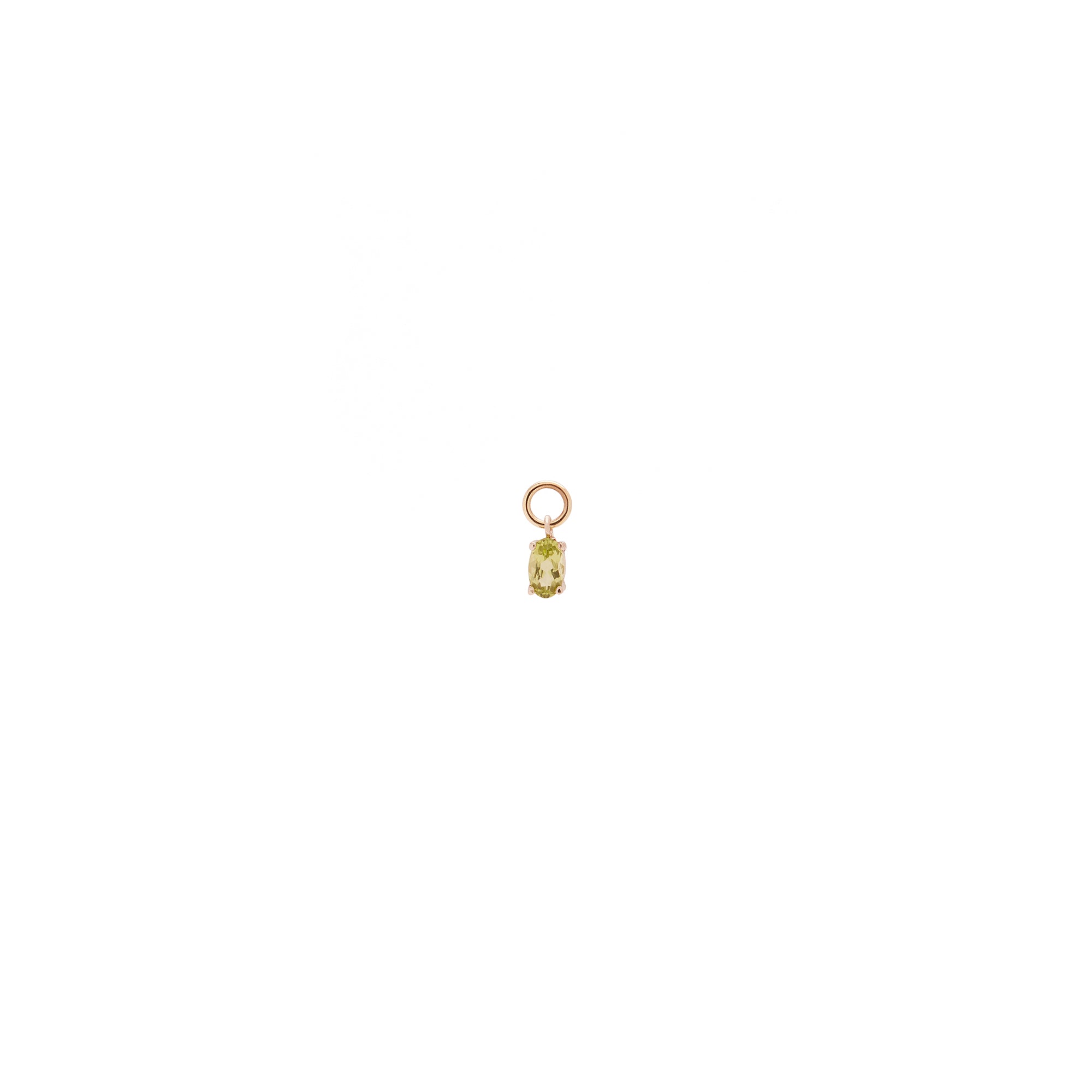 14k Gold Peridot Charm