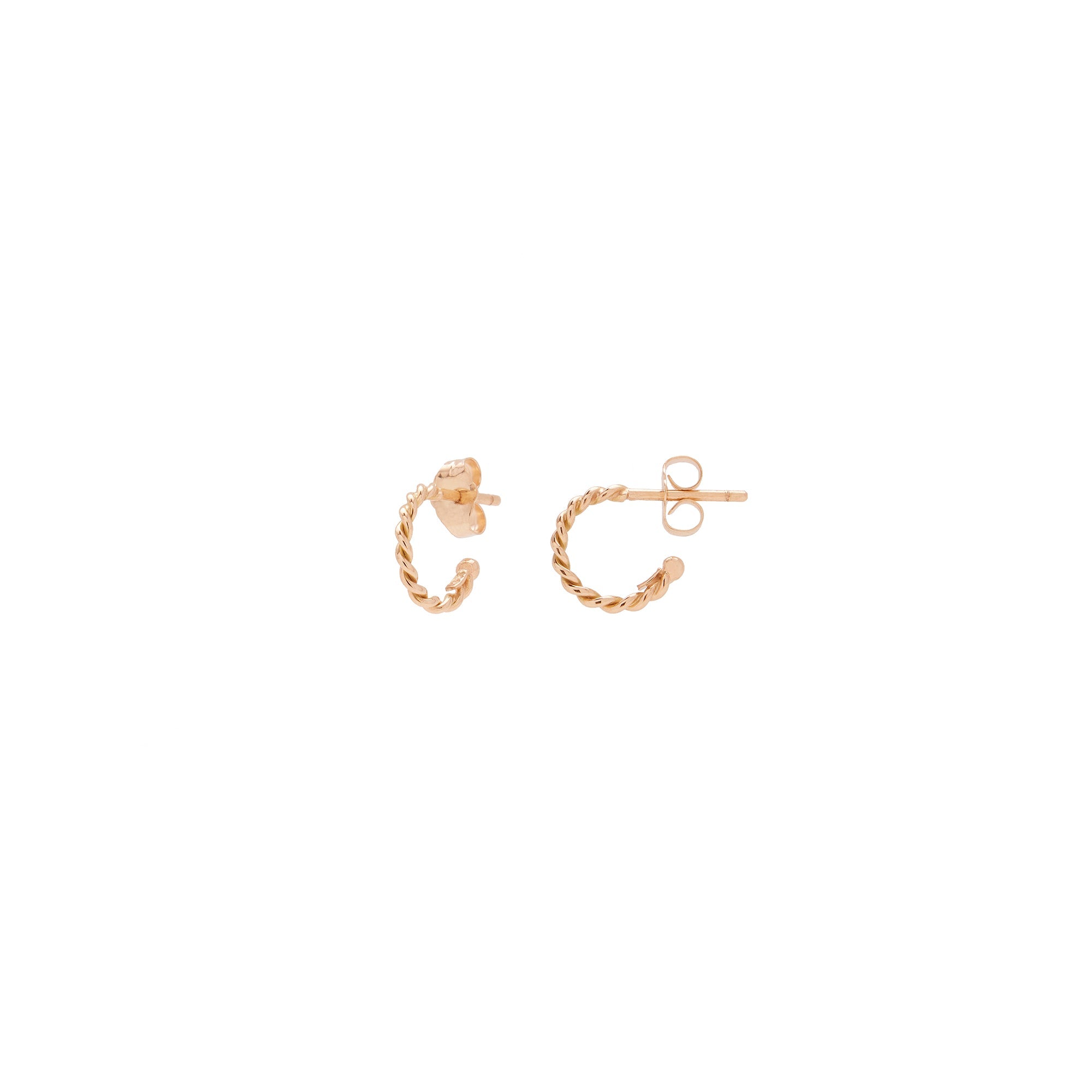Arracadas Torcidas de Oro de 14k