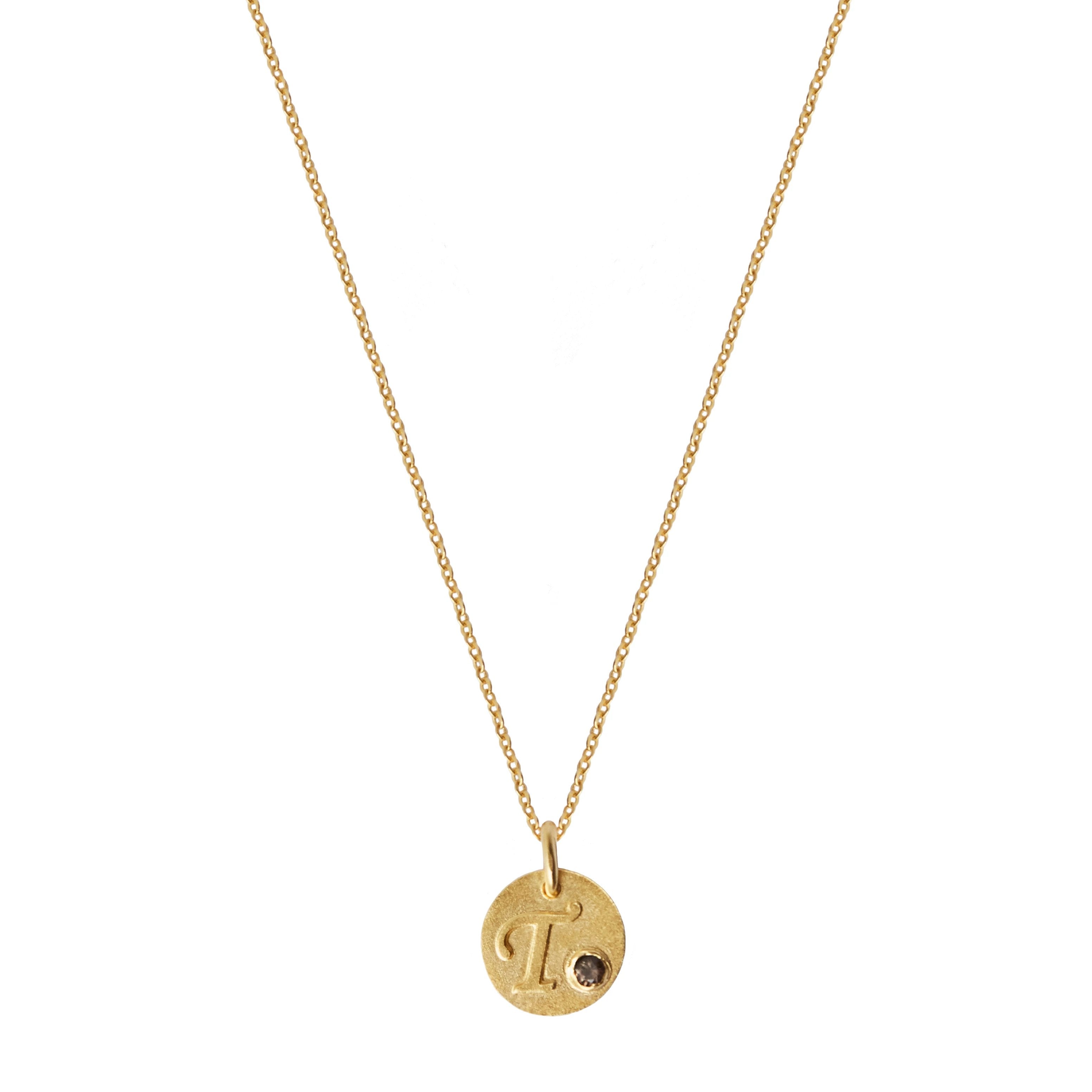 Collar Letra y Topacio