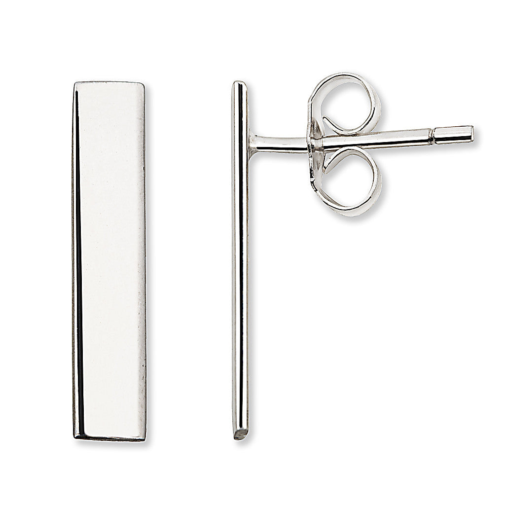 Aretes de Barra Plata