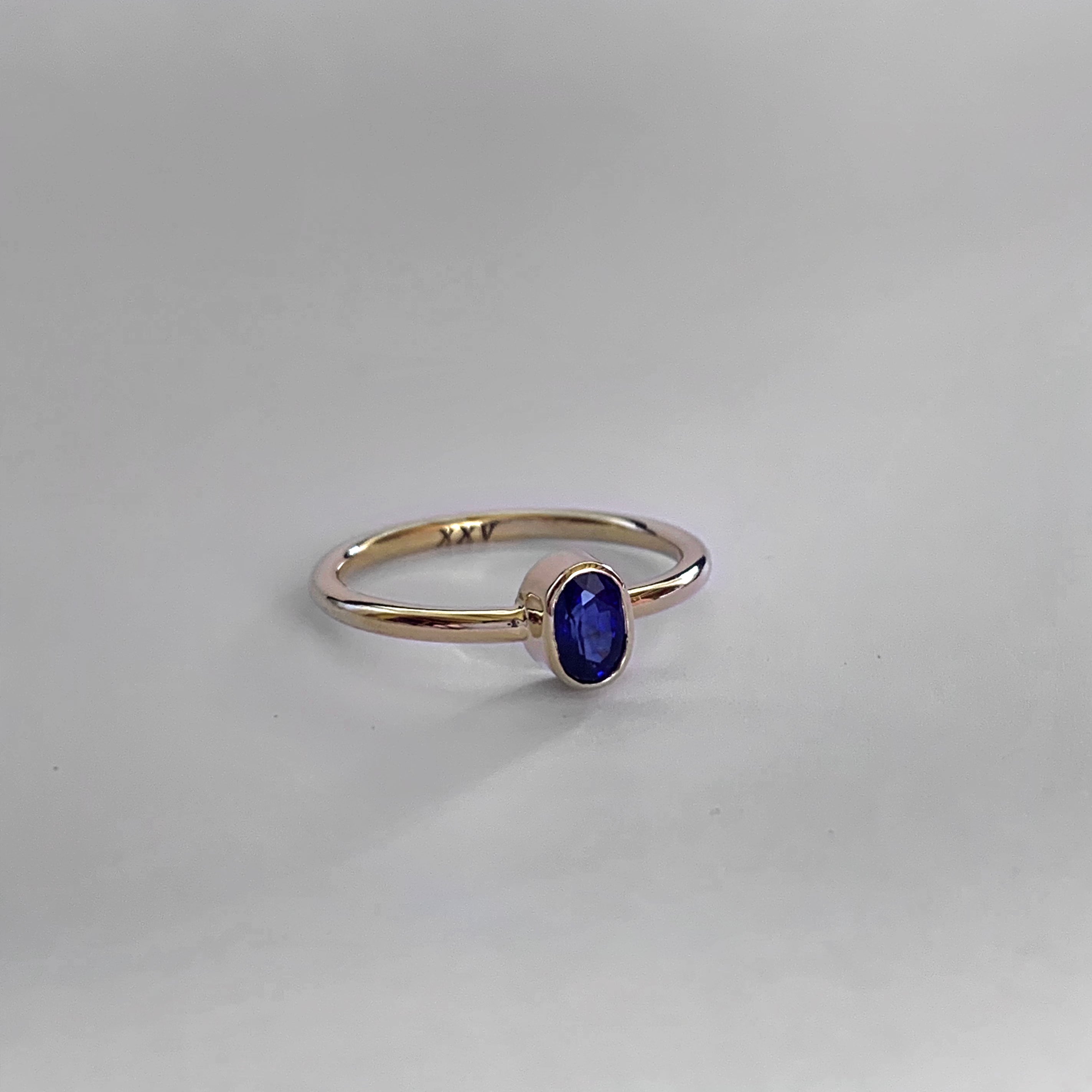 Sapphire bezel set ring
