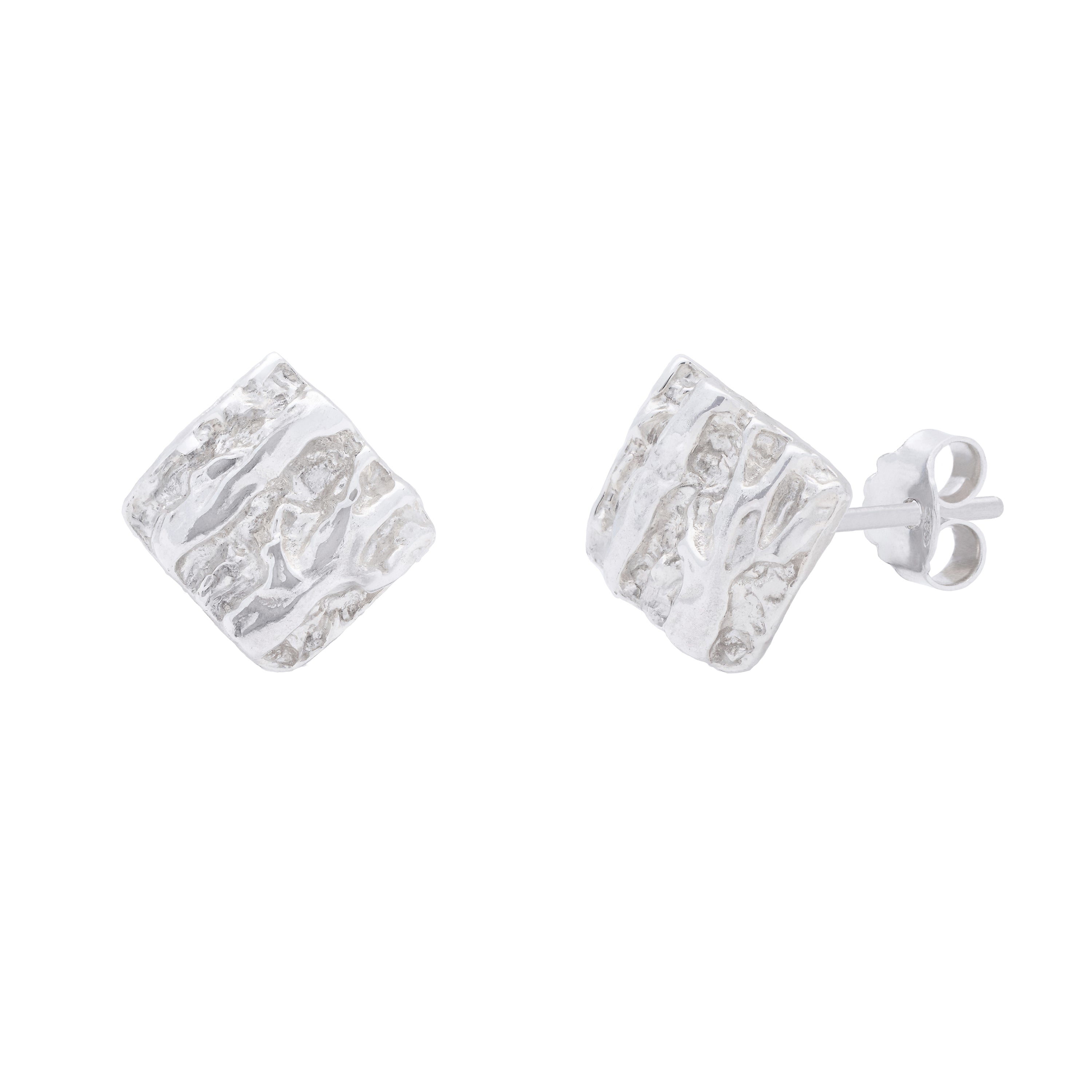 Textured Earrings Silver