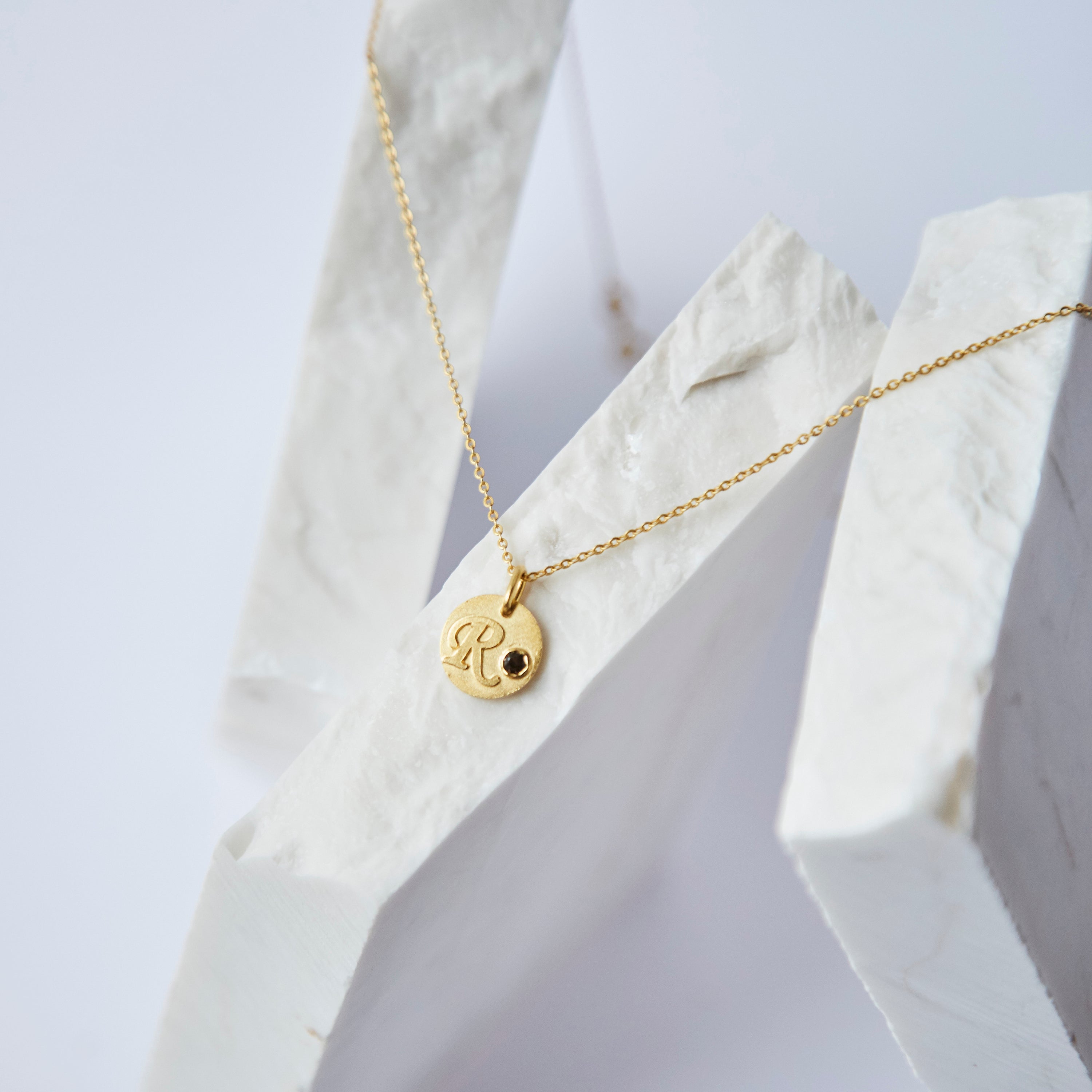 Letter and Topaz Necklace