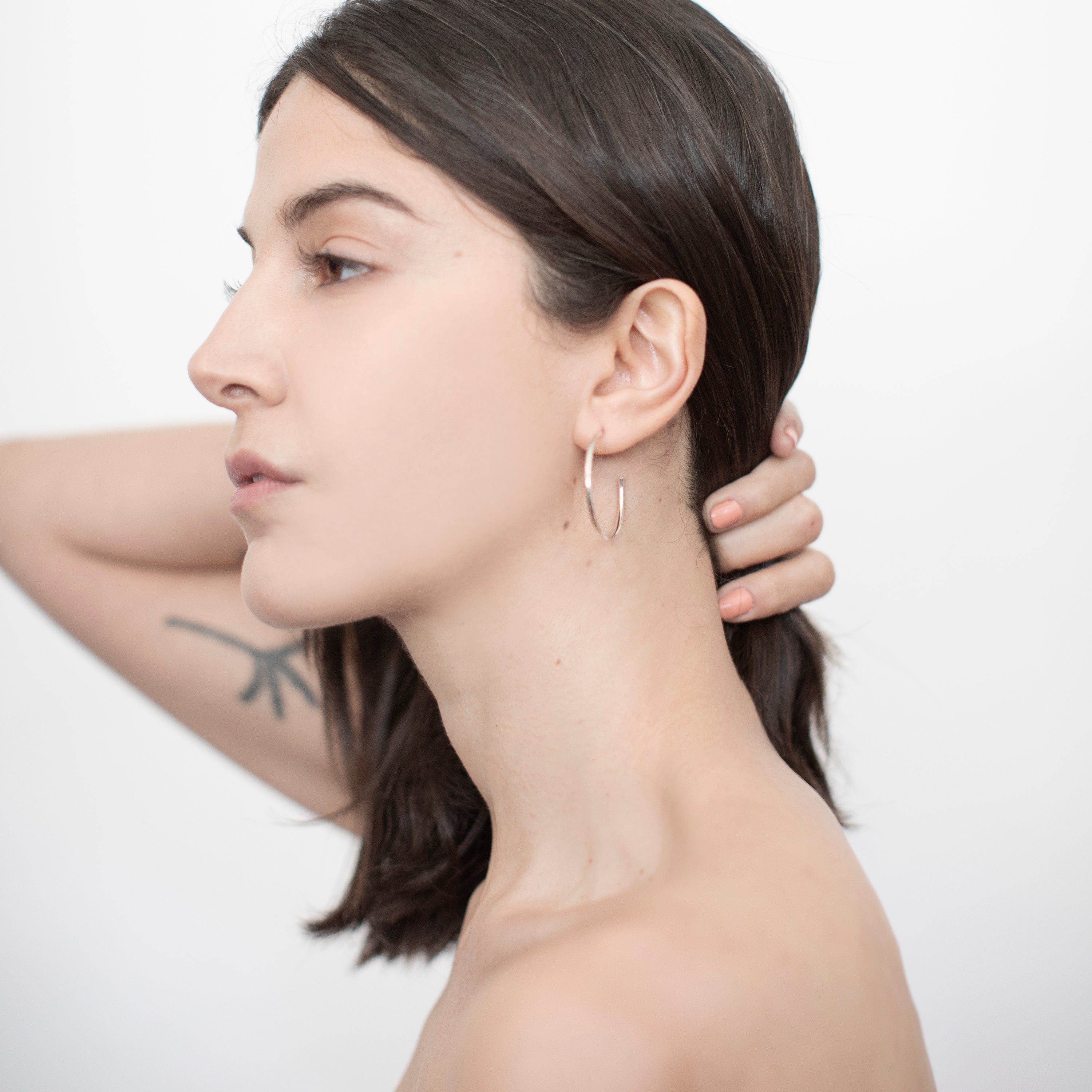 Medium Hoops Silver