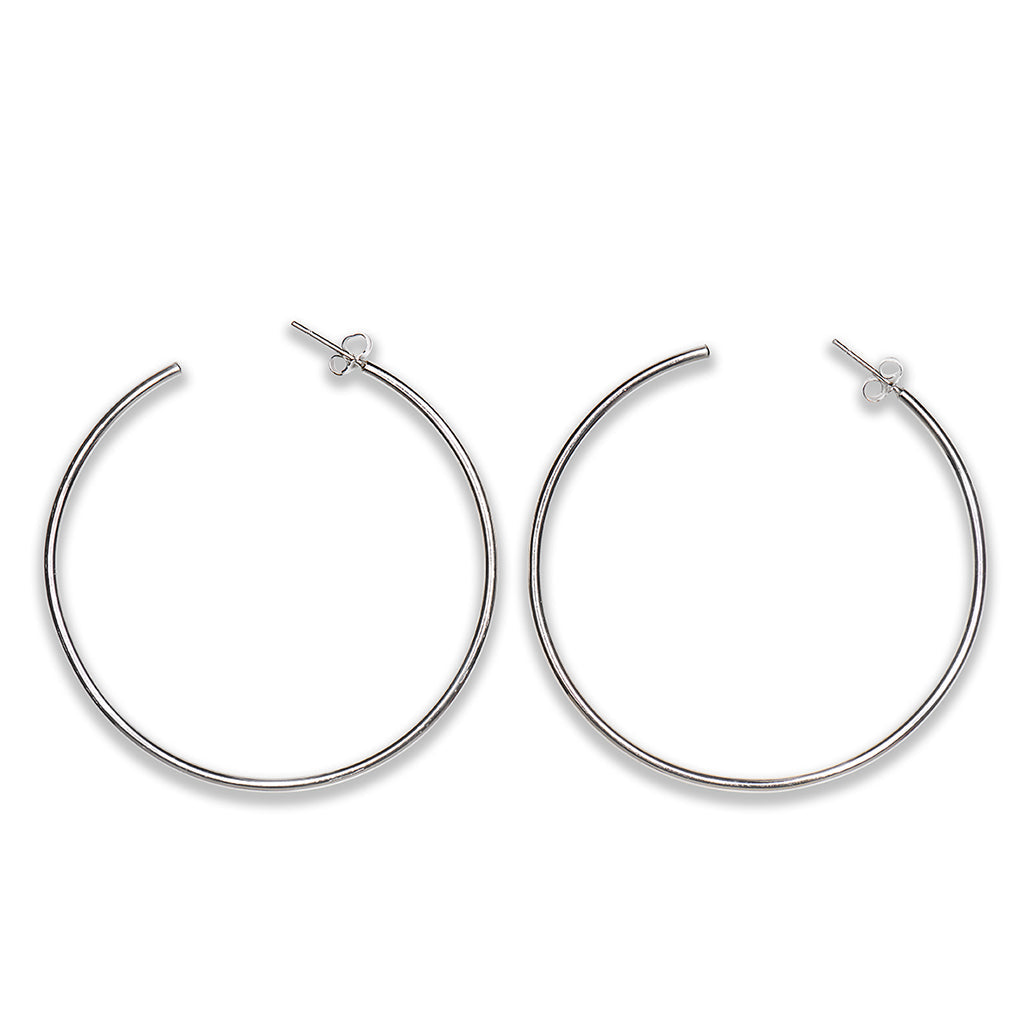 Large Hoops Silver