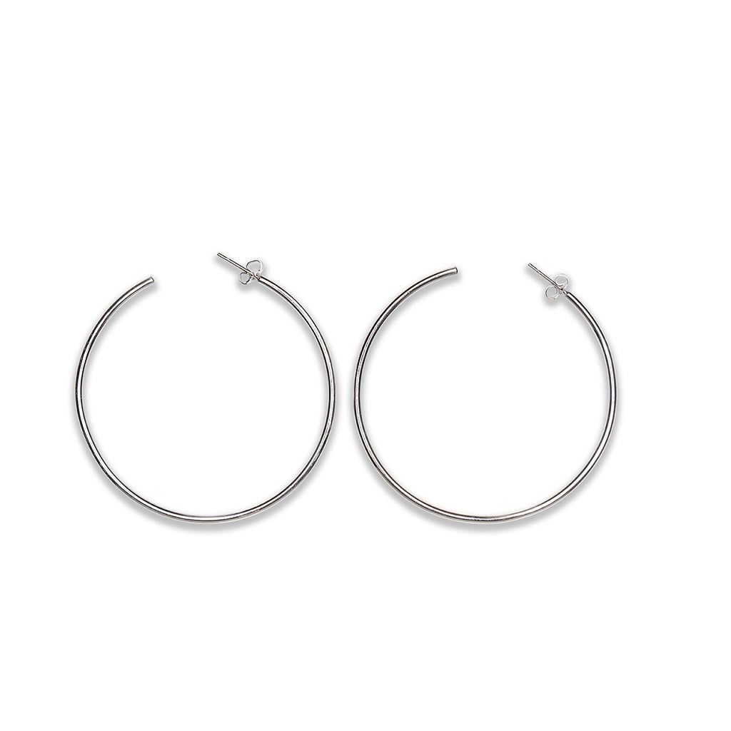 Medium Hoops Silver