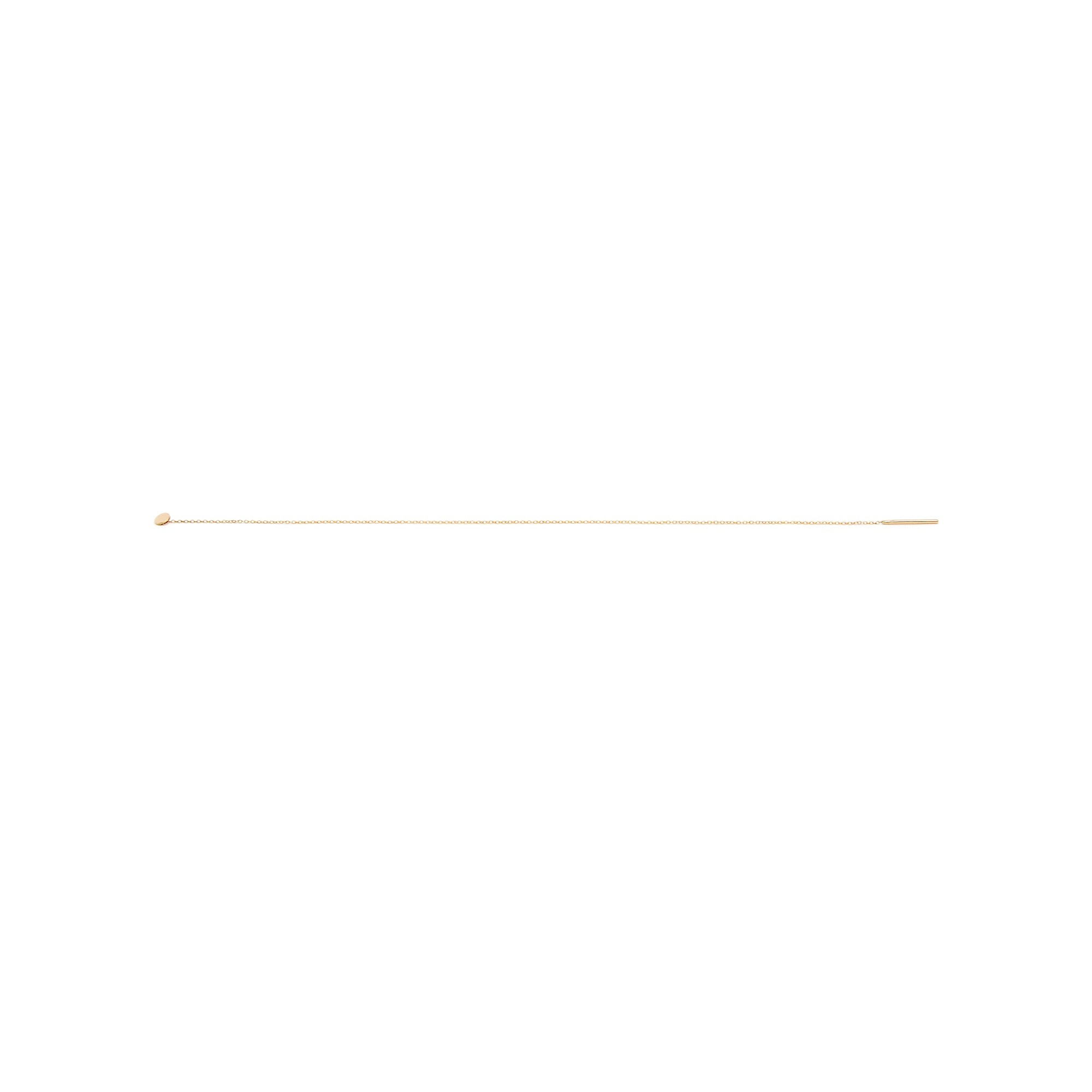 14k Gold Circle Threader Earring