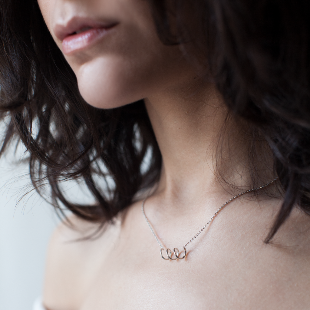 Mini Spiral Necklace Silver