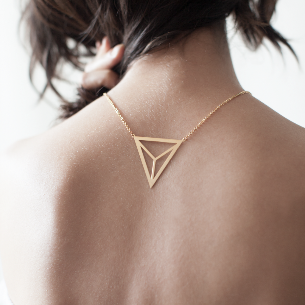 Divided Triangle Necklace