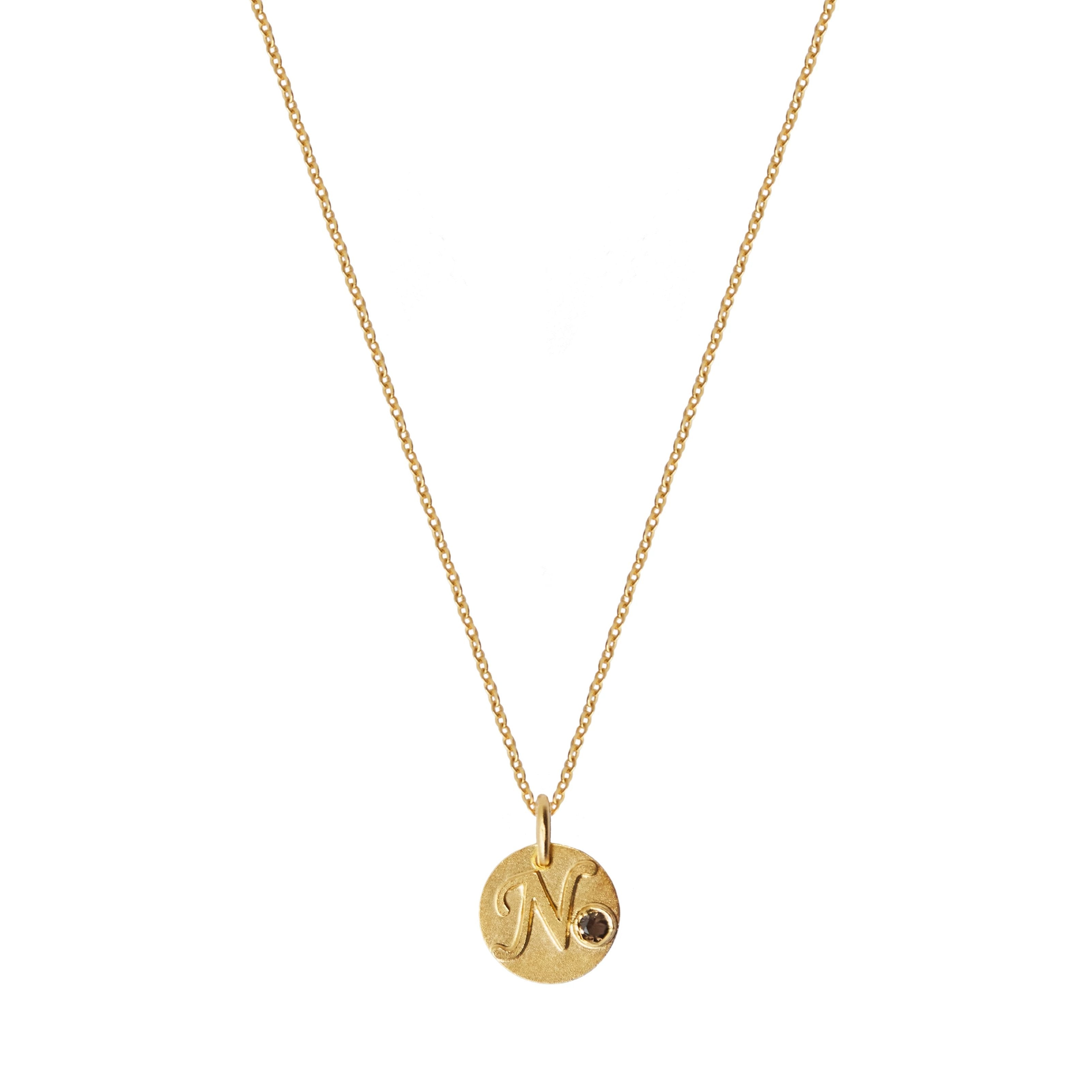 Letter and Topaz Necklace
