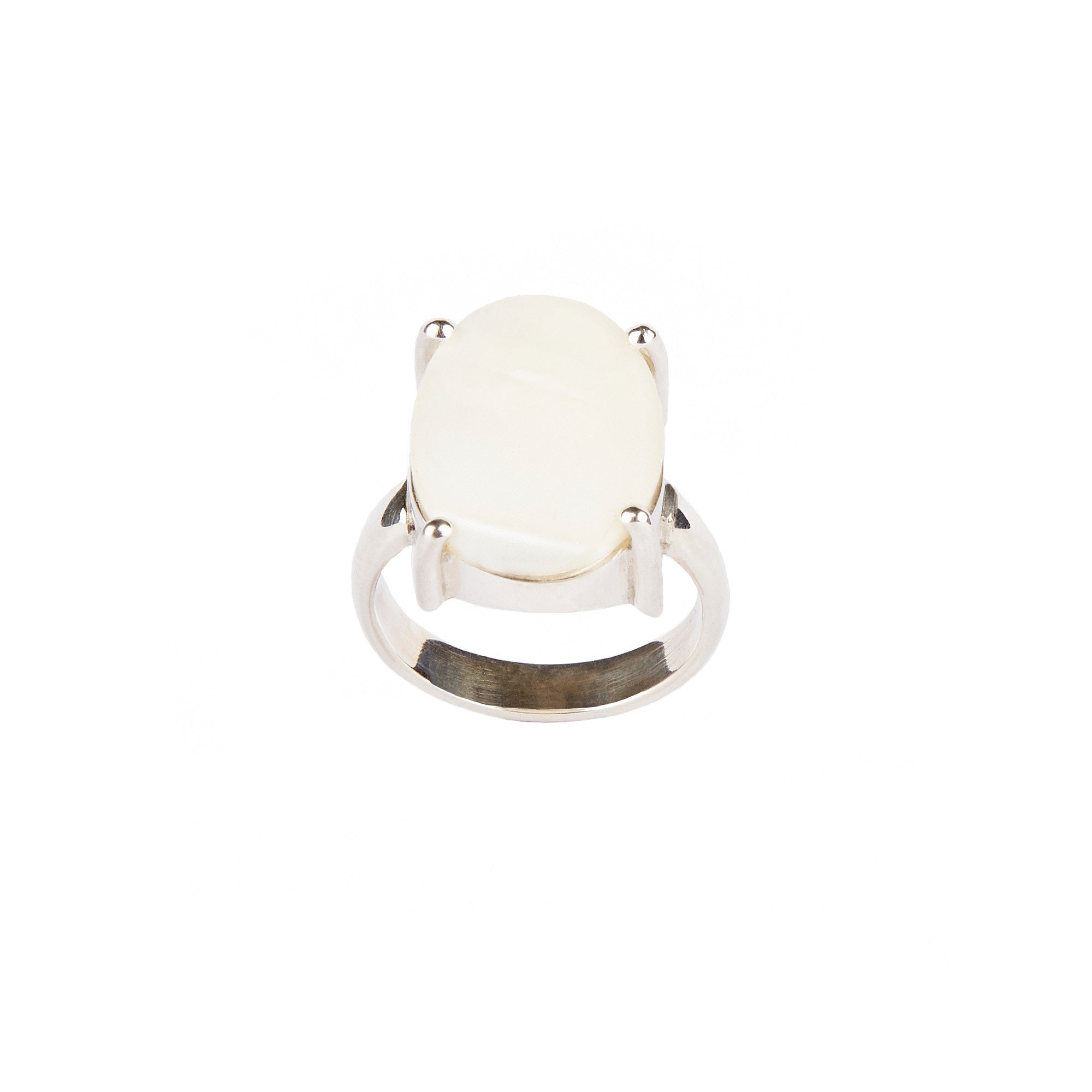 Sterling Silver Oval Shell Ring