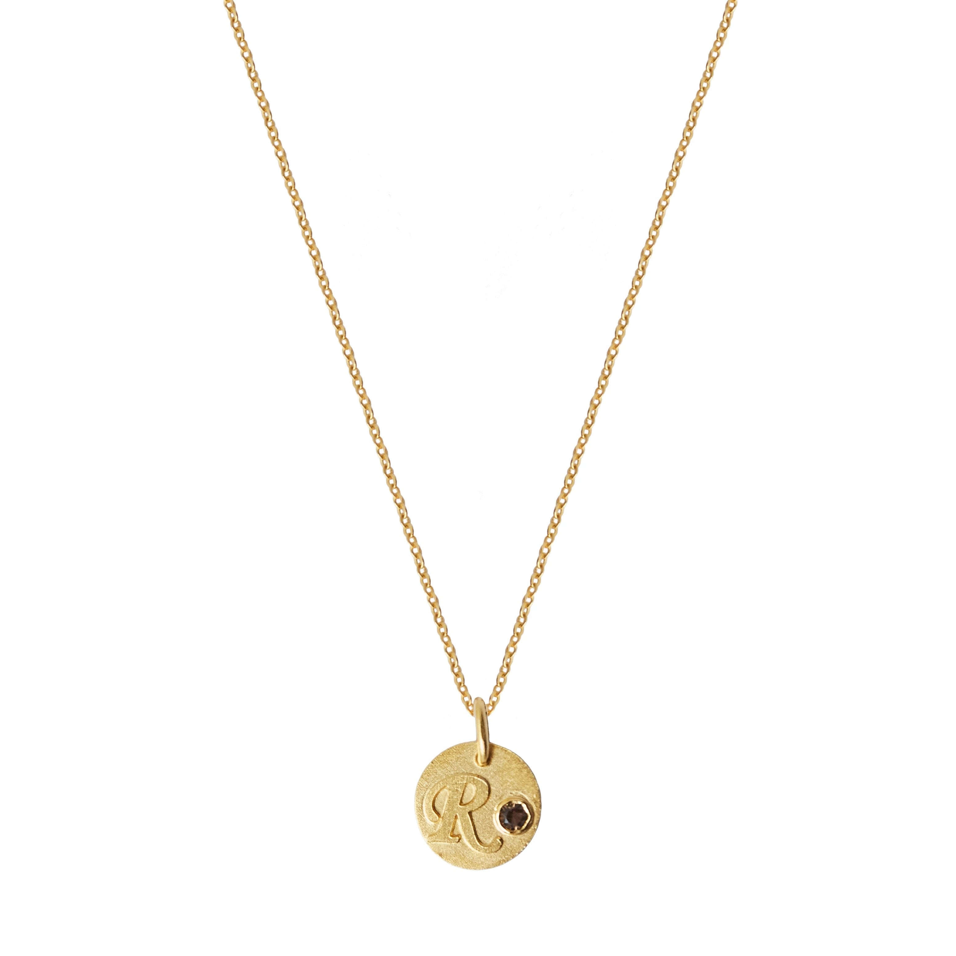 Letter and Topaz Necklace