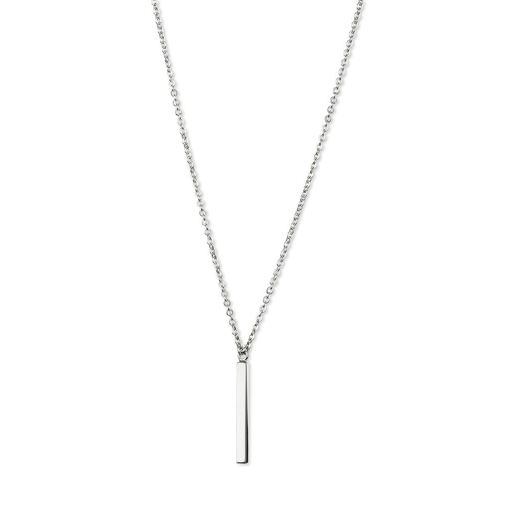 Mini Bar Necklace Silver